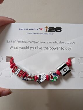Bank of America FIFA World Cup 26 Red Charm Bracelet